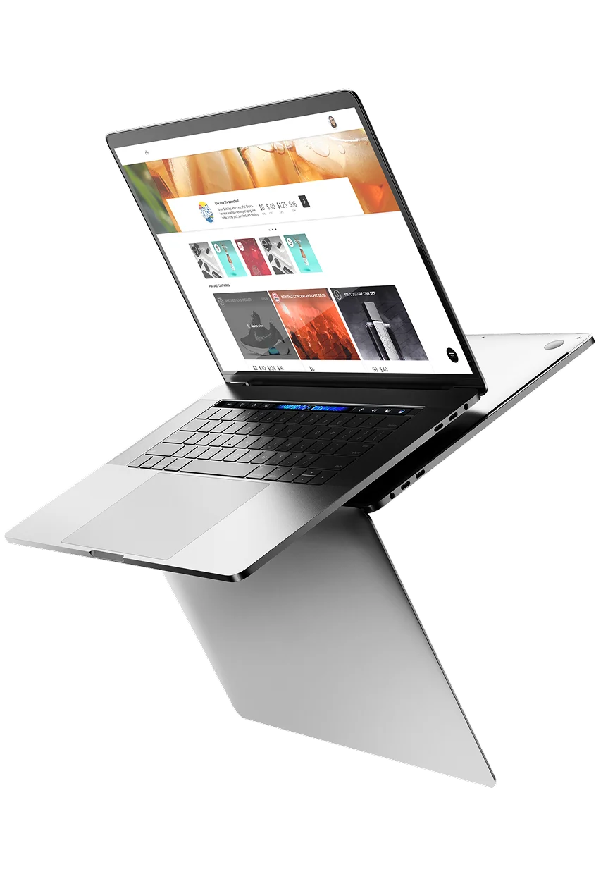 Product design on a laptop