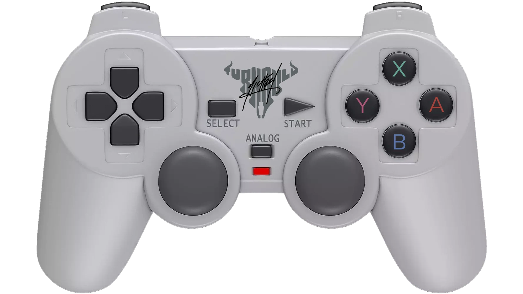 Michael’s custom PlayStation-style controller